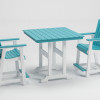 P208-632-124(2) 3PC SETS Eisely Square Counter TBL w/UMB OPT + 2 Barstool