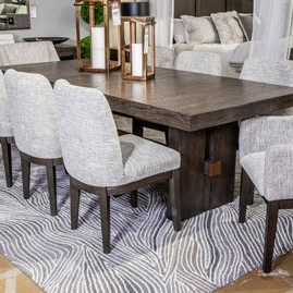 D984 9PC SETS RECT Dining Room EXT Table + 6 Side Chairs + 2 Arm Chairs