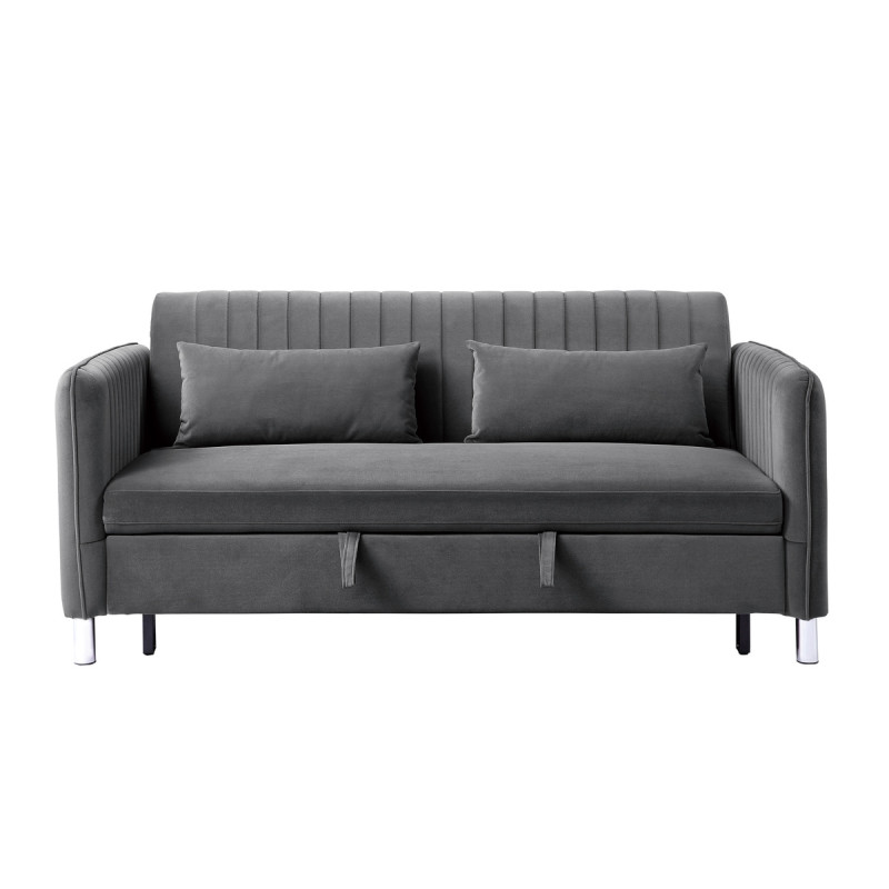 9406BRG-3CL Convertible Studio Sofa with Pull-out Bed