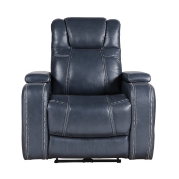 9640BU-1PWH Power Reclining Chair with Power Headrest and Storage Arms