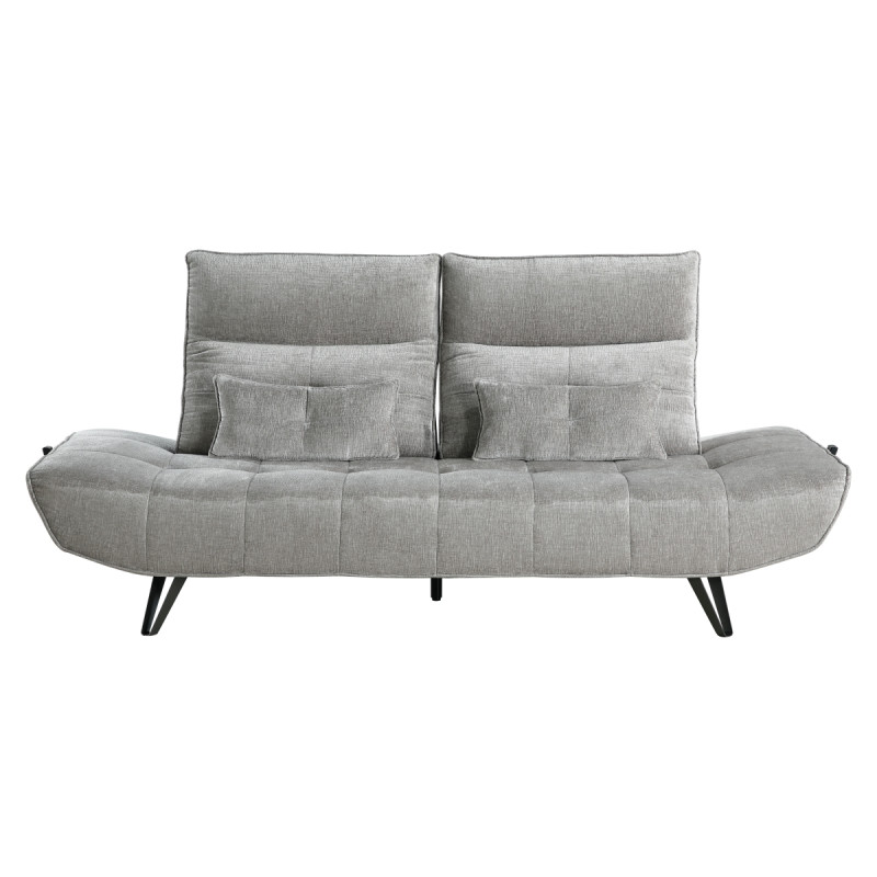 9556GRY-3PW Sofa with Power Adjustable Seat Depth and Manual Adjustable Headrests