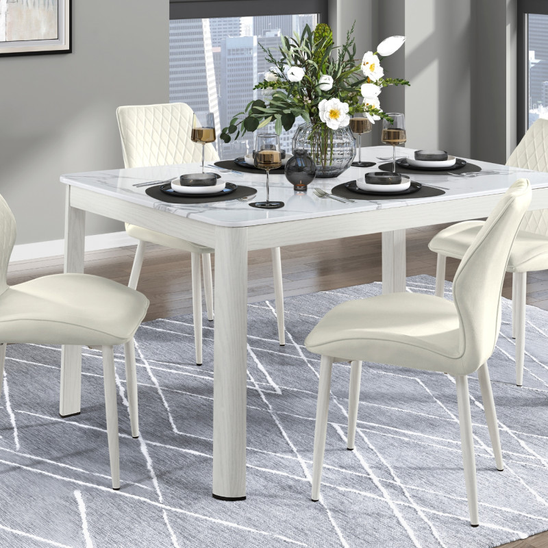 5918-59*5BE 5PC SETS Dining Table + 4 Side Chairs