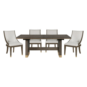 5933-96*5A 5PC SETS Dining Table + 4 Arm Chairs