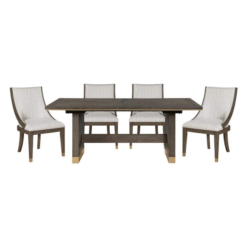 5933-96*5A 5PC SETS Dining Table + 4 Arm Chairs