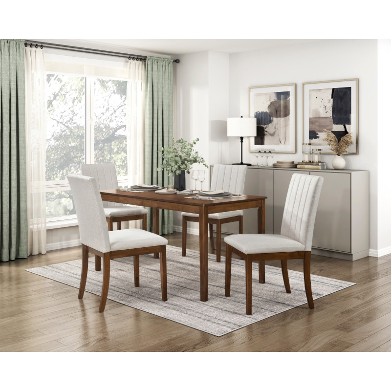 5952*5 5PC SETS Dining Table + 4 Side Chairs