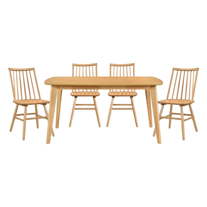 5927-59*5 5PC SETS Dining Table + 4 Side Chairs