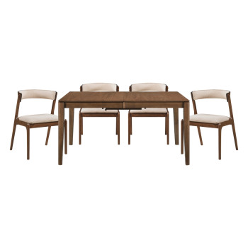5926-76*5 5PC SETS Dining Table + 4 Side Chairs