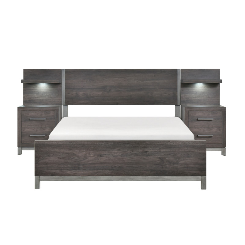 1577DG-1*WB 5pc Set Queen Wall Bed (QB+2NS+2NS-P)