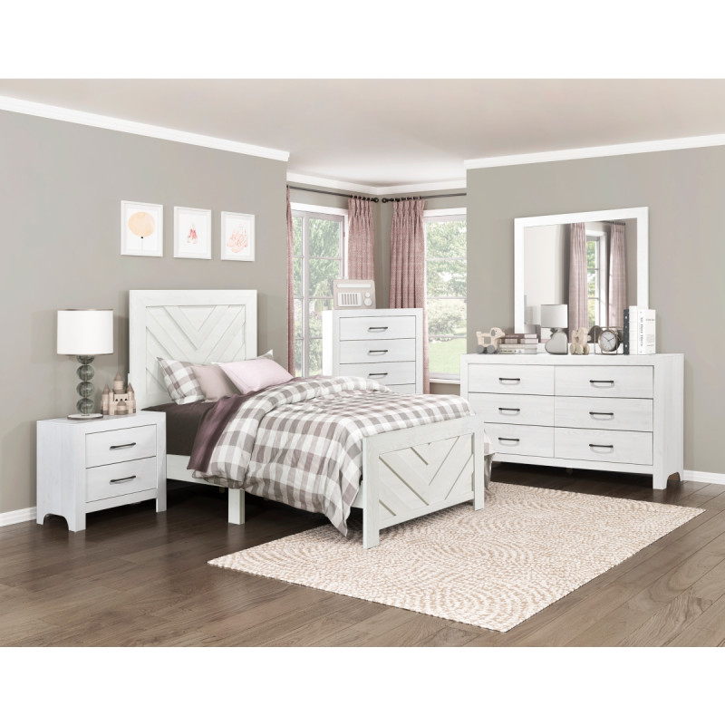 1534NPWHT-1*4 4PC SETS Twin Bed