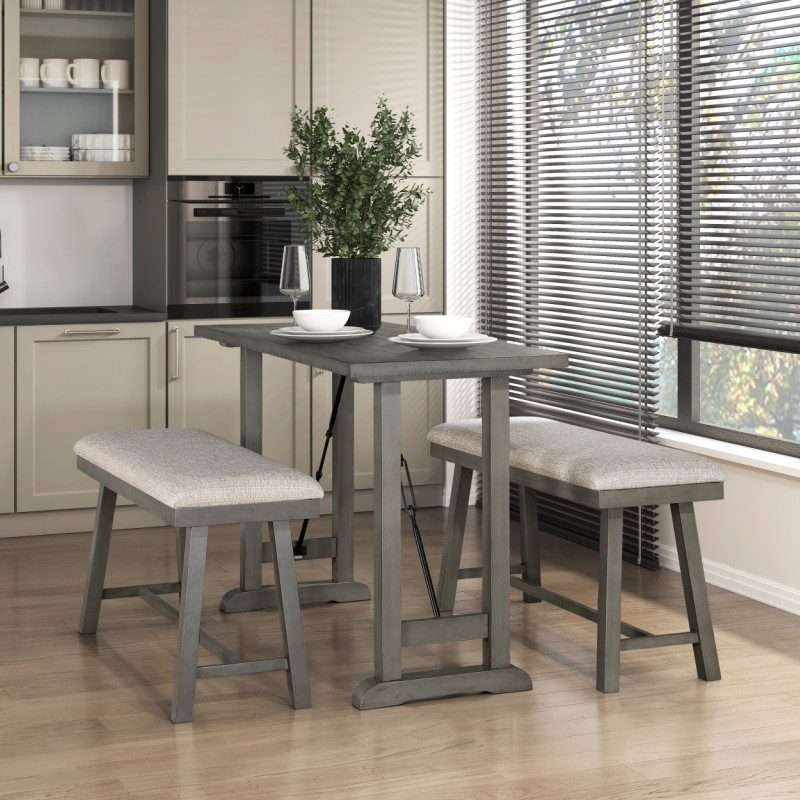 5685-32*3BH 3PC SETS Counter Height Table + 2  Bench