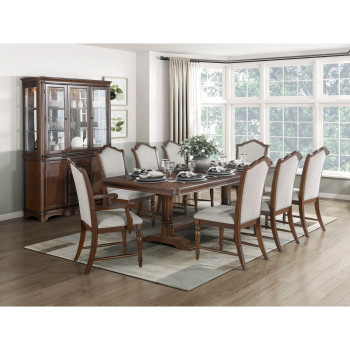 5615-96*9 9PC SETS Dining Table + 6 Side Chairs + 2 Arm Chair