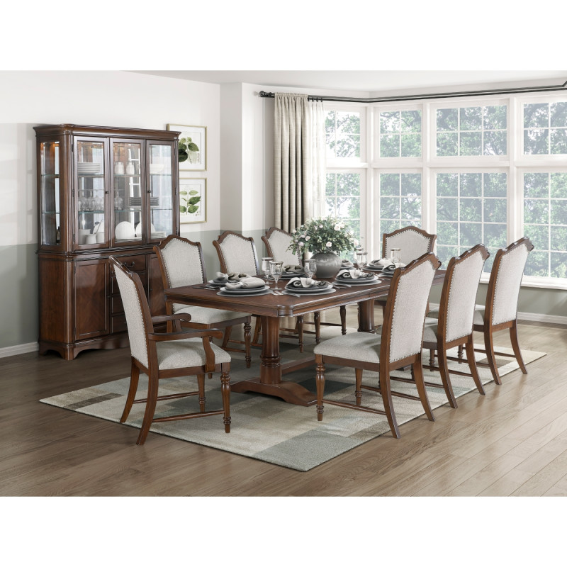 5615-96*9 9PC SETS Dining Table + 6 Side Chairs + 2 Arm Chair