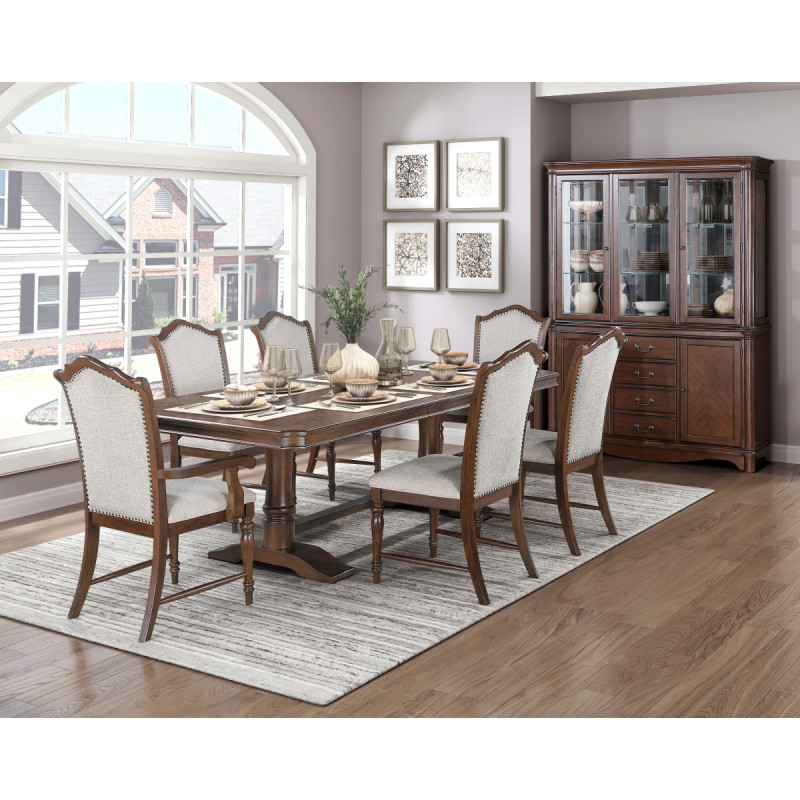 5615-96*7 7PC SETS Dining Table + 4 Side Chairs + 2 Arm Chair