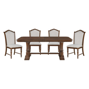 5615-96*5 5PC SETS Dining Table + 4 Side Chairs