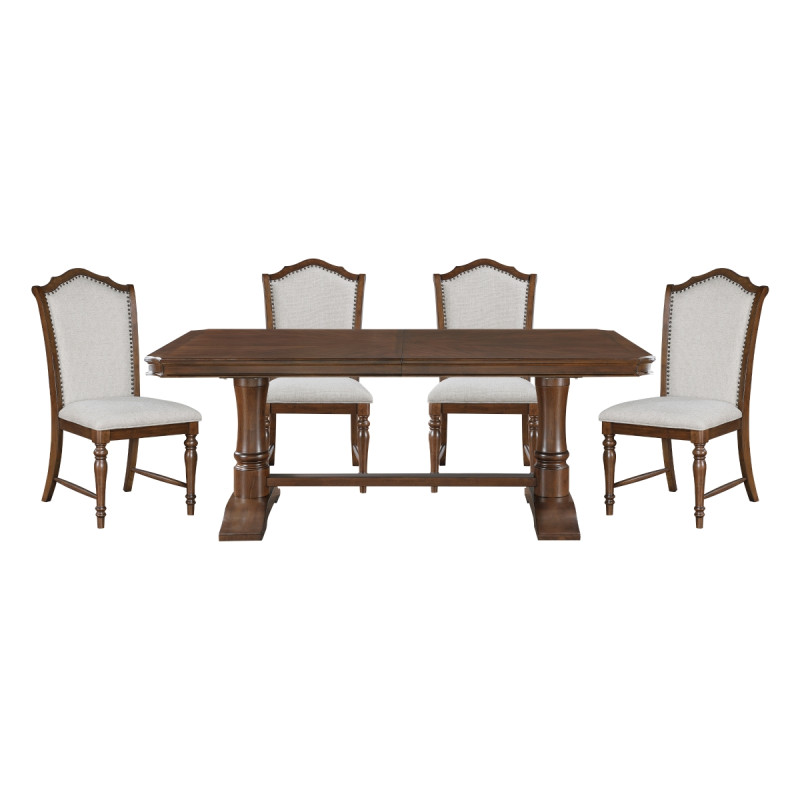 5615-96*5 5PC SETS Dining Table + 4 Side Chairs