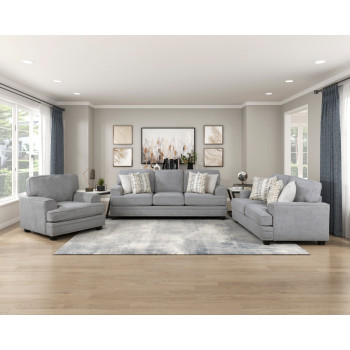 9648GY*3 3PC SETS Sofa + Love Seat + Chair