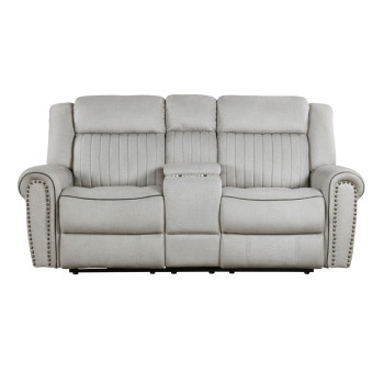 9204MT-2PW Power Double Reclining Love Seat with Center Console