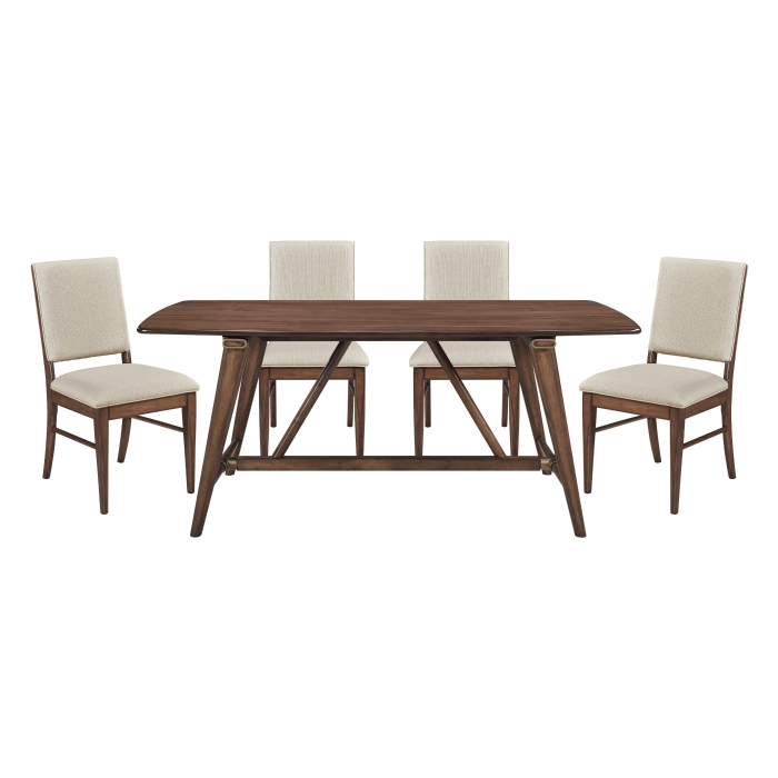5901-71*5 5PC SETS Dining Table + 4 Side Chairs