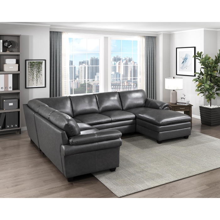 9267GY*42LRC 4-Piece Sectional with Right Chaise