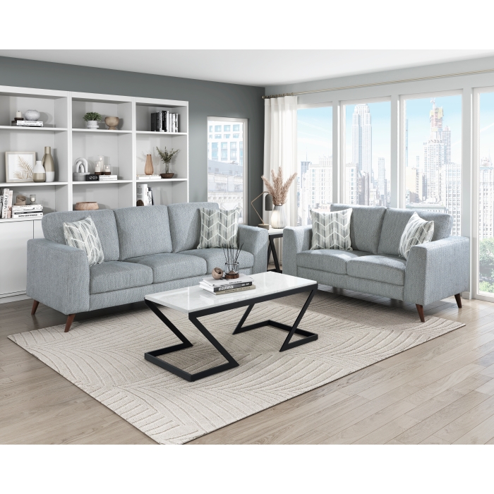 9644BGY*2 2PC SETS Sofa + Love Seat