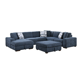 9624BU*5LC2R 5-Piece Sectional with Left Chaise and Storage Ottoman