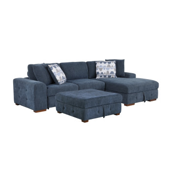 9624BU*32LRC 3-Piece Sectional with Right Chaise and Ottoman
