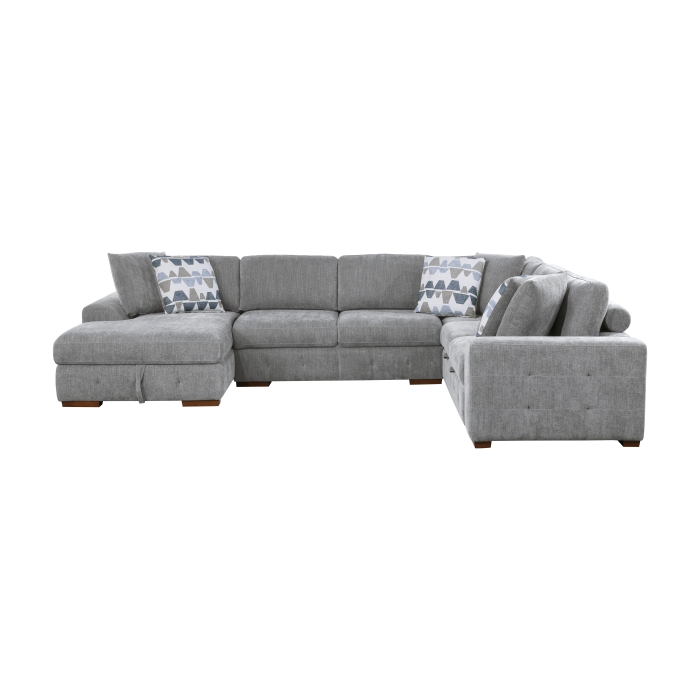 9624GY*42RLC 4-Piece Sectional with Left Chaise