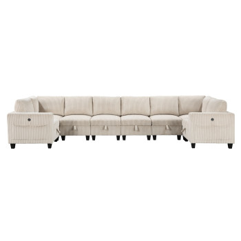 9650BE*8SC 8-Piece Sectional with Storage, Storage Pouches and Charging Ports
