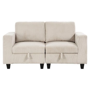 9650BE-2* Love Seat with Storage, Storage Pouches and Charging Ports