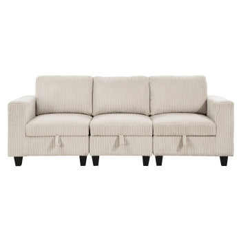 9650BE-3* Sofa with Storage, Storage Pouches and Charging Ports