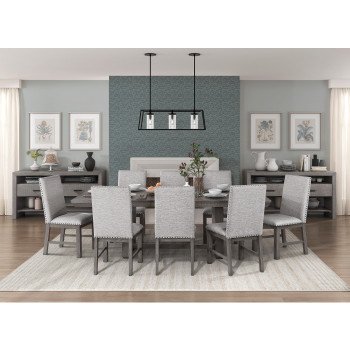 5760-90*9 9PC SETS Dining Table + 8 Side Chairs
