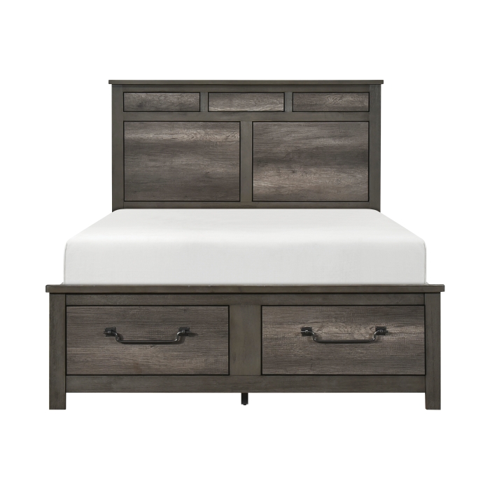 1342K-1EK* Eastern King Platform Bed with Footboard Storage