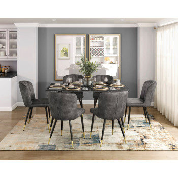 5921-59*7 7PC SETS Dining Table + 6 Side Chair