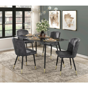 5921-59*5 5PC SETS Dining Table + 4 Side Chair