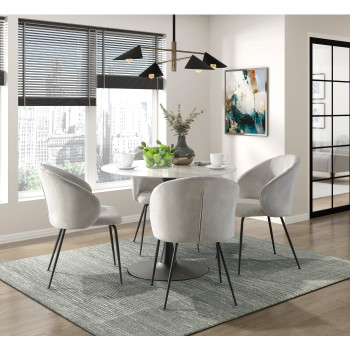 5920-39RD*5BE 5PC SETS Dining Table + 4 Side Chair