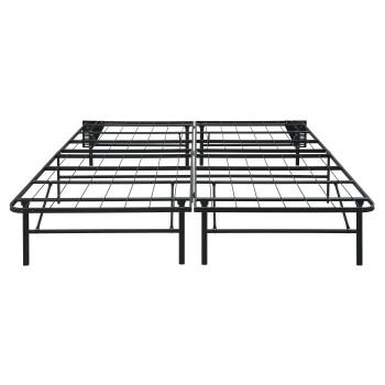 BF-1MT-CK California King Foldable Metal Platform Bed Frame, Toolless