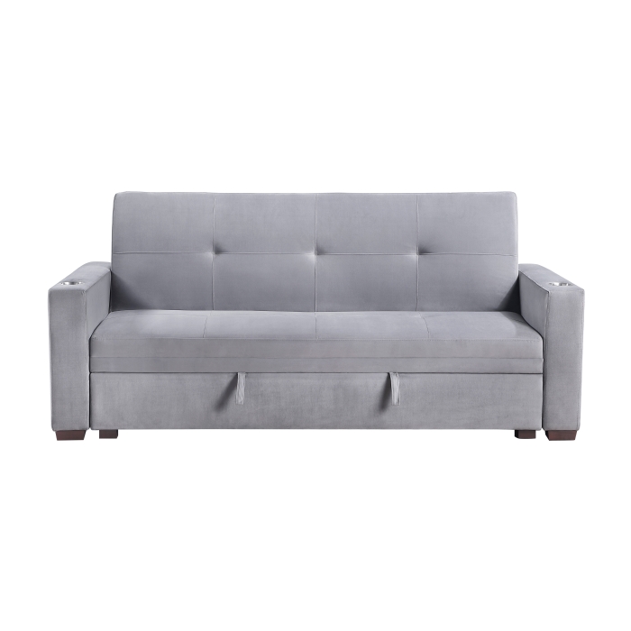 9258 Convertible Sofa with Hidden Storage, Cup Holders and Charging Ports