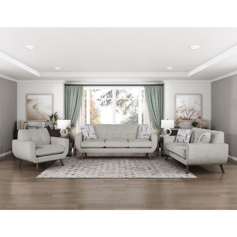 9627TAN*3 3PC SETS Sofa + Love Seat + Chair