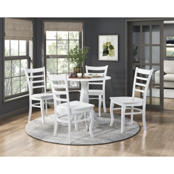 5924W-32RD*5 5PC SETS Dining Table + 4 Side Chairs