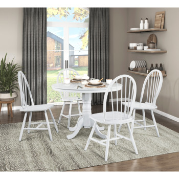 5923W-39RD*5 5PC SETS Dining Table + 4 Side Chairs