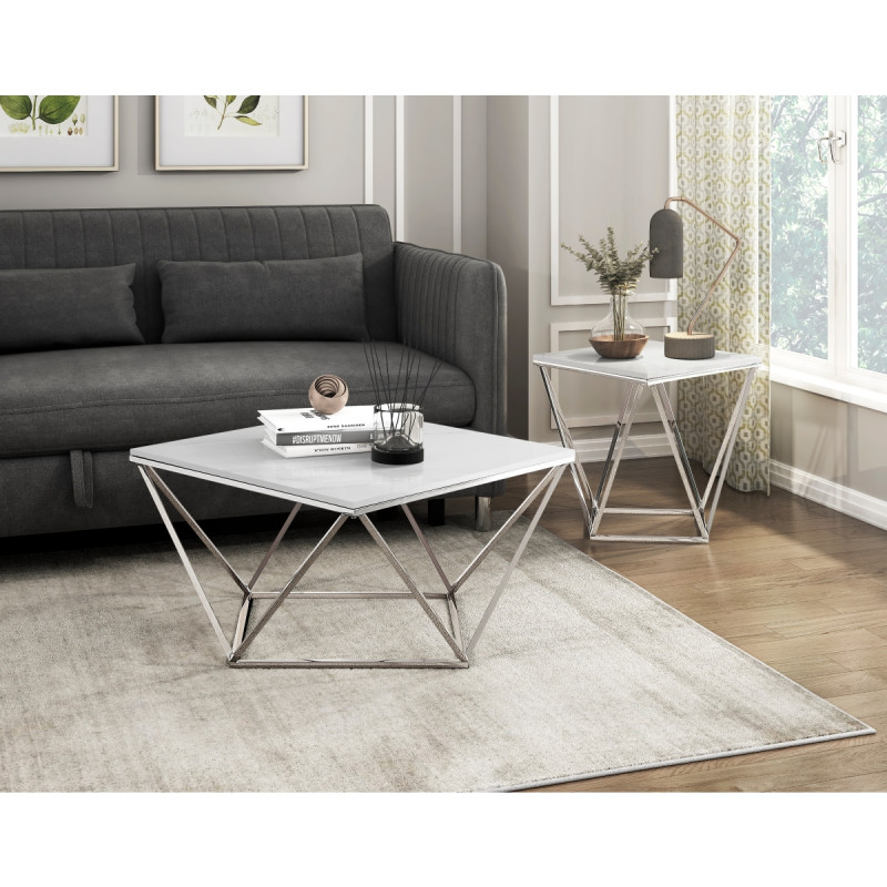 3694-2PK Occasional-Alfeo Collection End Table + Cocktail Table