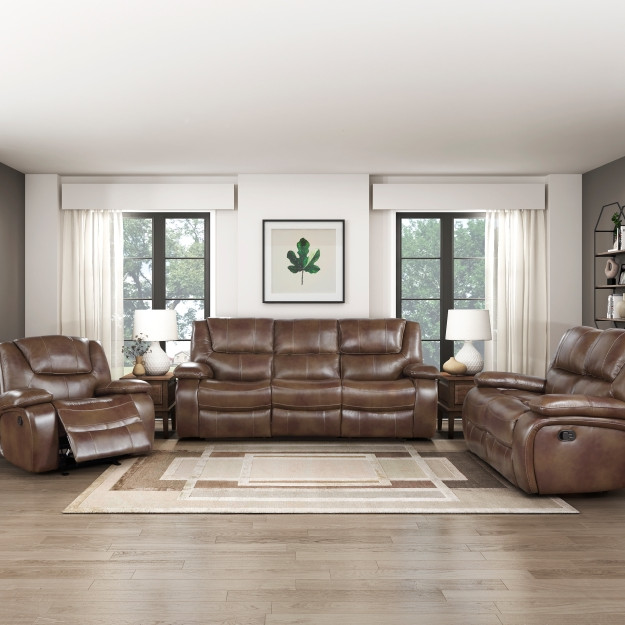 9639BR*3 3pc Set: Sofa, Love Seat, Chair