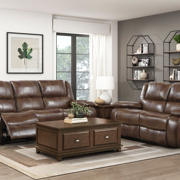 9639BR*2 2pc Set: Sofa, Love Seat
