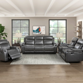 9456DG-3PC 3pc Set: Sofa, Love Seat, Chair