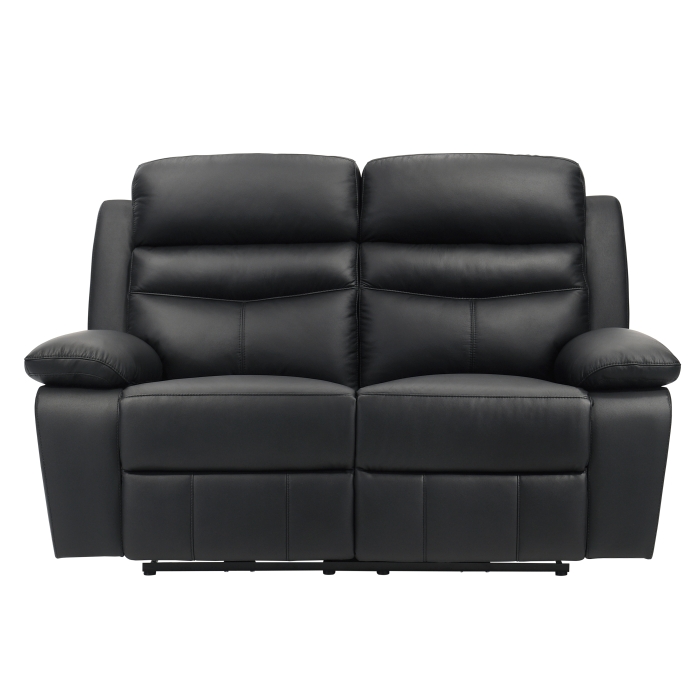 9628BLK-2PW Power Double Reclining Love Seat
