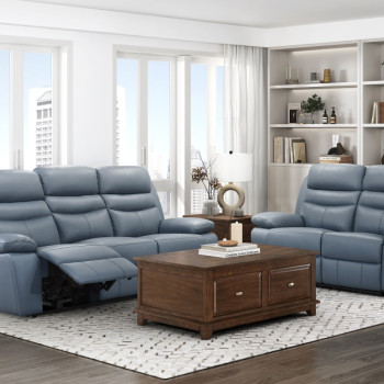 9628BUE*2PW 2pc Set: Sofa, Love (Power)
