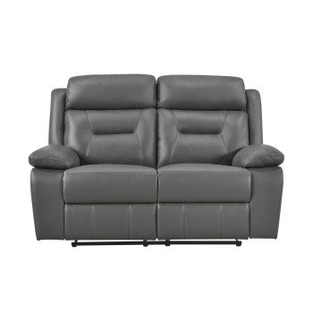 9629DGY-2 Double Reclining Love Seat
