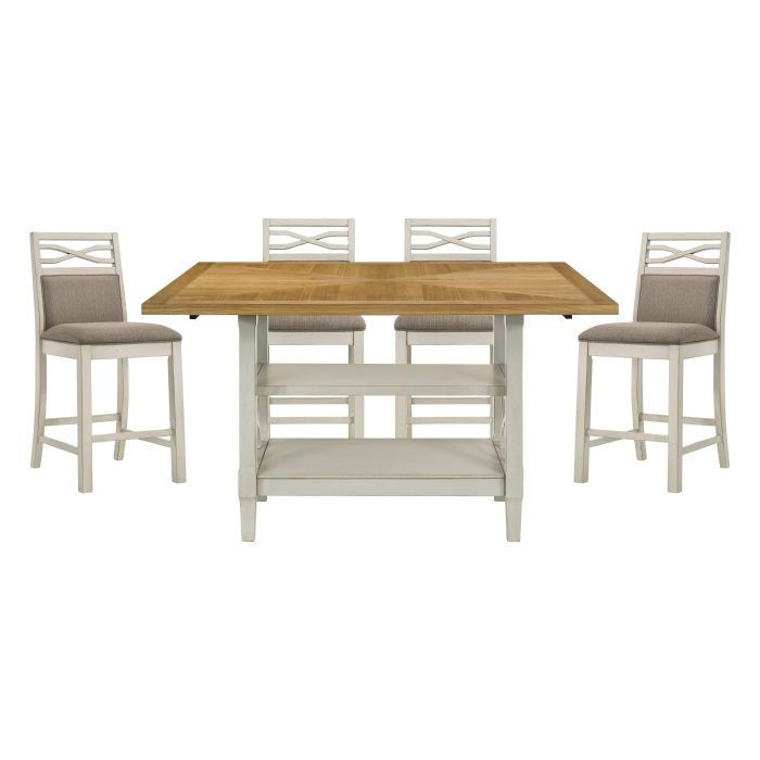 5910-36*5 5PC SETS Counter Height Table + 4 Chairs