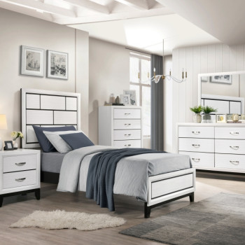1645WHT-1*4 4PC SETS Twin Bed