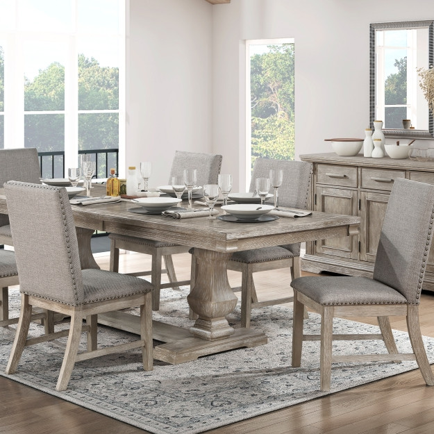 5741NN-94*7 7PC SETS Dining Table + 6 Side Chairs